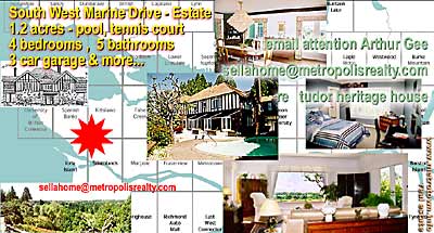 Vancouver  SW Marine Dr. - Tudor house with 1.2 acre property - CLICK TO EXPAND 