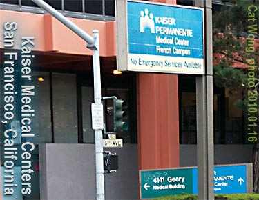 KAISER operate a number of medical clinics in San Francisco - this is photo of one - with clear signage saying they DO NOT OFFER EMERGENCY SERVICES