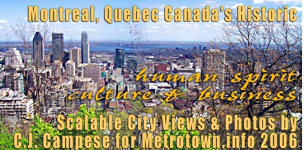 panoramic view of the City of Montreal, showing  River in background, - a Christopher Campese photo 