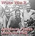 Australian Service Men World War 2 with captured Japanese naval artillery piece on Manus Island, Papua New Guinea 