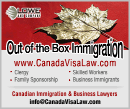 Animated graphic about Immigrating to Canada and the services of Lowe & company CLICK TO WEBSITE