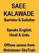 Saee Kalawade, Metrotown lawyer fluent in English, Hindi & Urdu