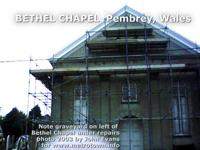Historic Bethel Chapel, undergoing restoration/repairs 